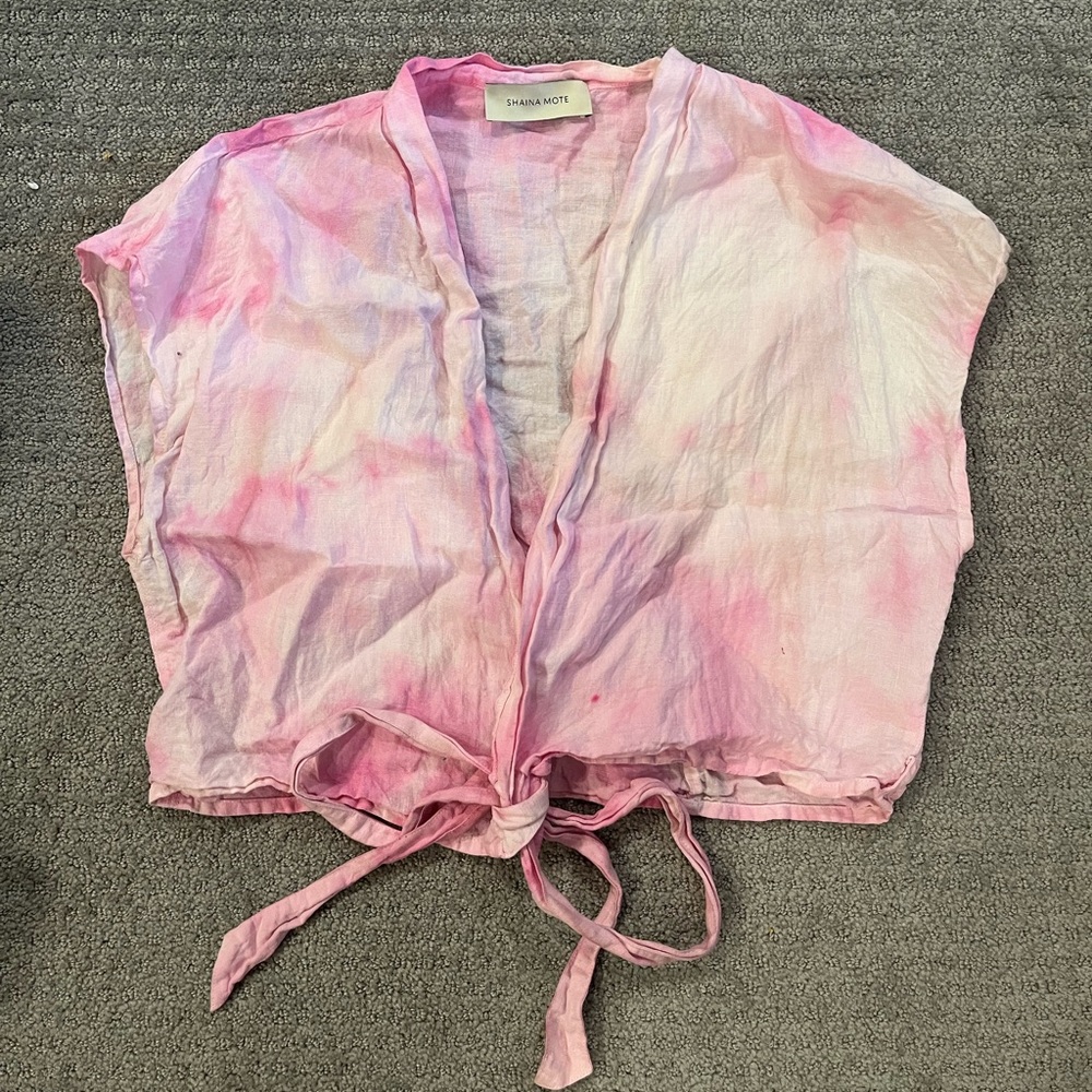 Hand dyed Shaina Mote Linen top